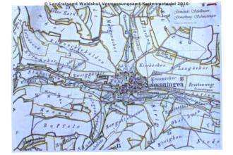 Altes Kartenmaterial vom Vermessungsamt Waldshut