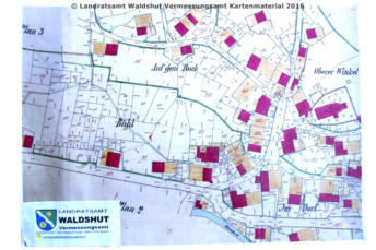 Altes Kartenmaterial vom Vermessungsamt Waldshut