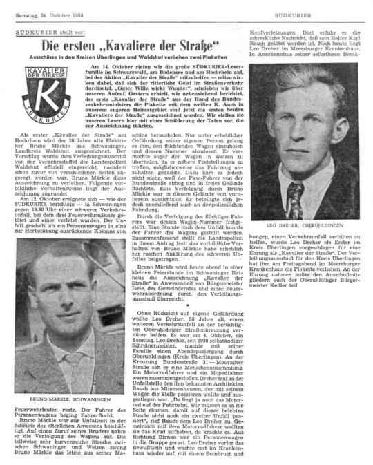 Die ersten Kavaliere der Straße