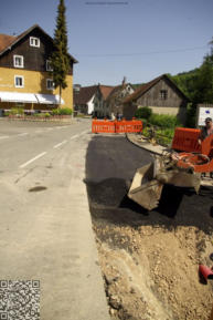 Schwaningen - Kanalbauarbeiten und Bundesstrasse