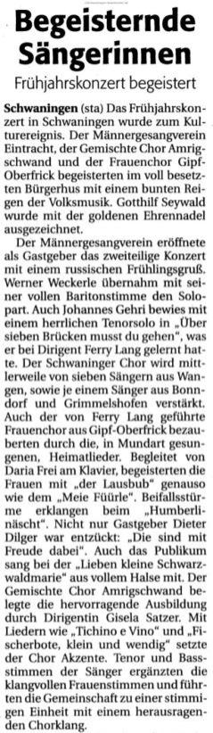 MGV Männergesangverein Schwaningen