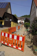 Straßenarbeiten August 2017 Talstraße und Rosenweg