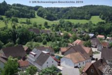 Schwaningen Dorf von oben Juni 2019