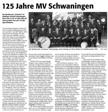 125 Jahre MV Schwaningen