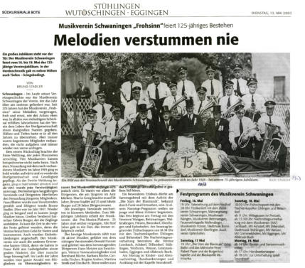 125 Jahre MV Schwaningen