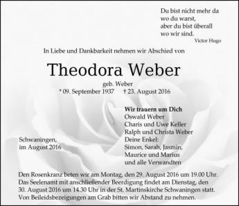 Theodora Weber - Schwaningen